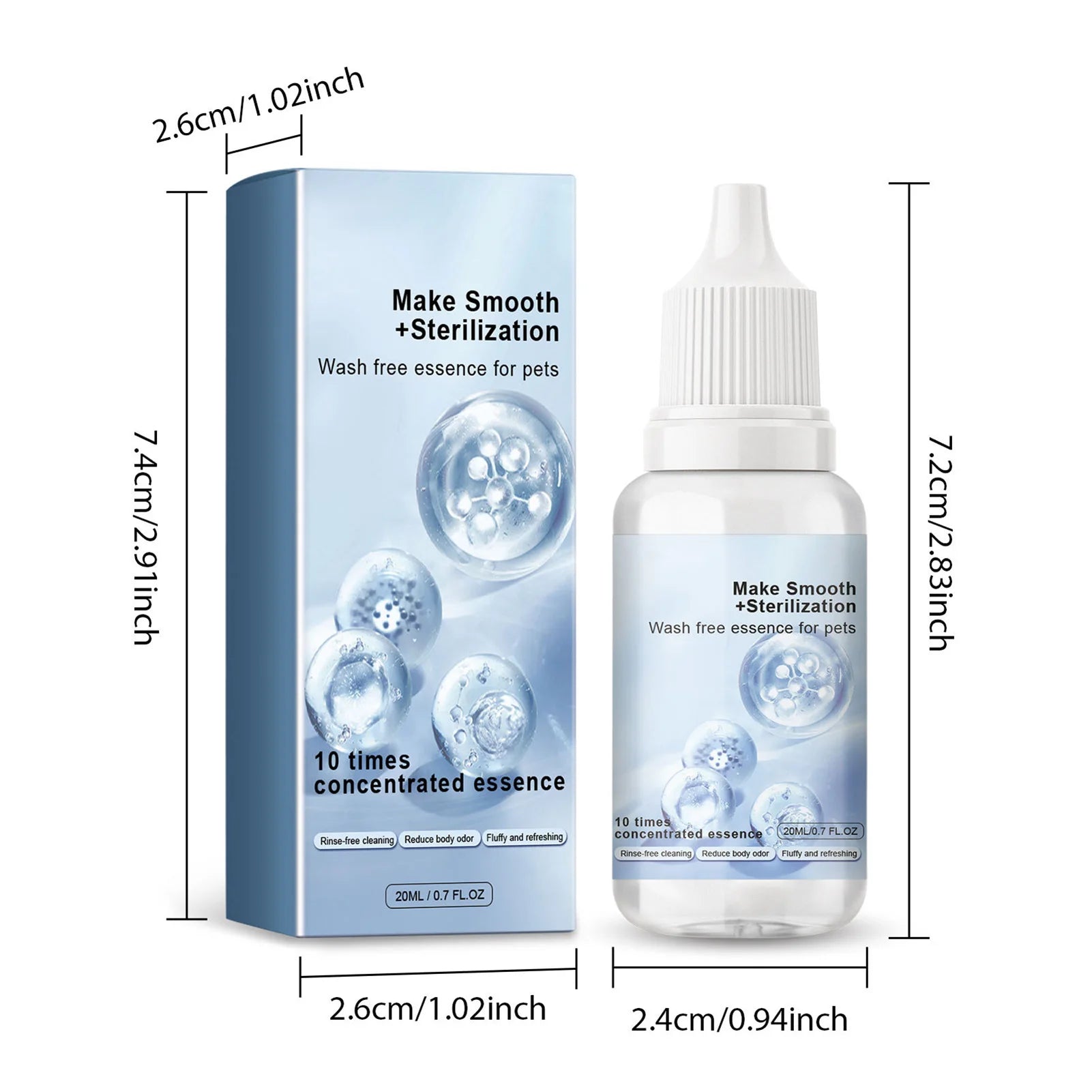 Gentle Leave-in Pet Hair Cleaning Serum for Dogs & Cats